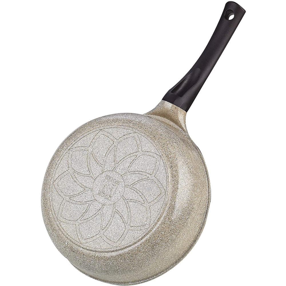 2-Piece Cast Aluminum Ceramic Nonstick Frying Pan Set in Marble - Hercitys