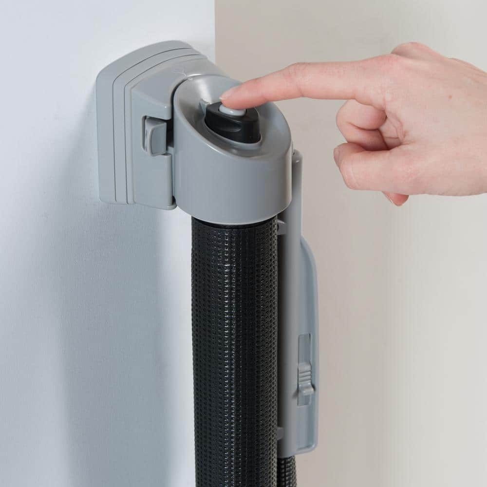 33.5 in. H Wall Mount Gate Retractable Safeway Wall Mounted Gate in Black - Hercitys