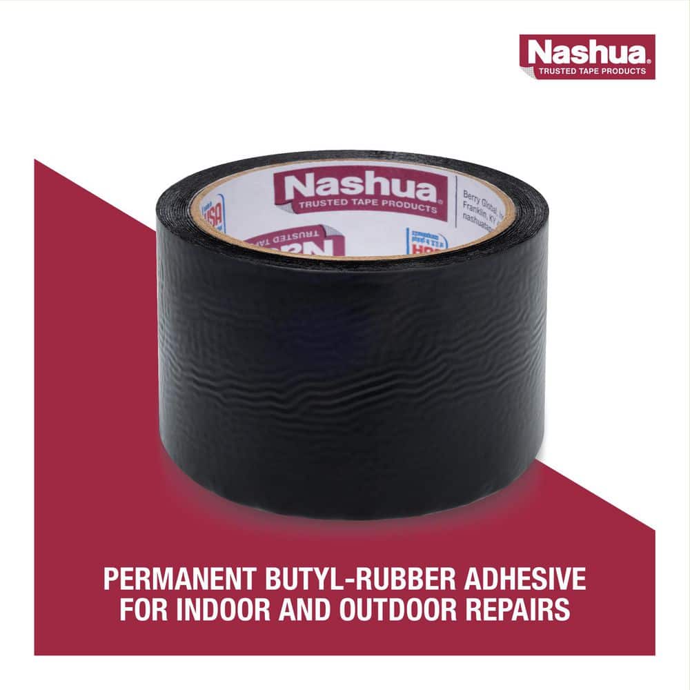 3 in. x 15 ft. (5 yds.) Aqua-Seal Waterproof Tape in Black - Hercitys