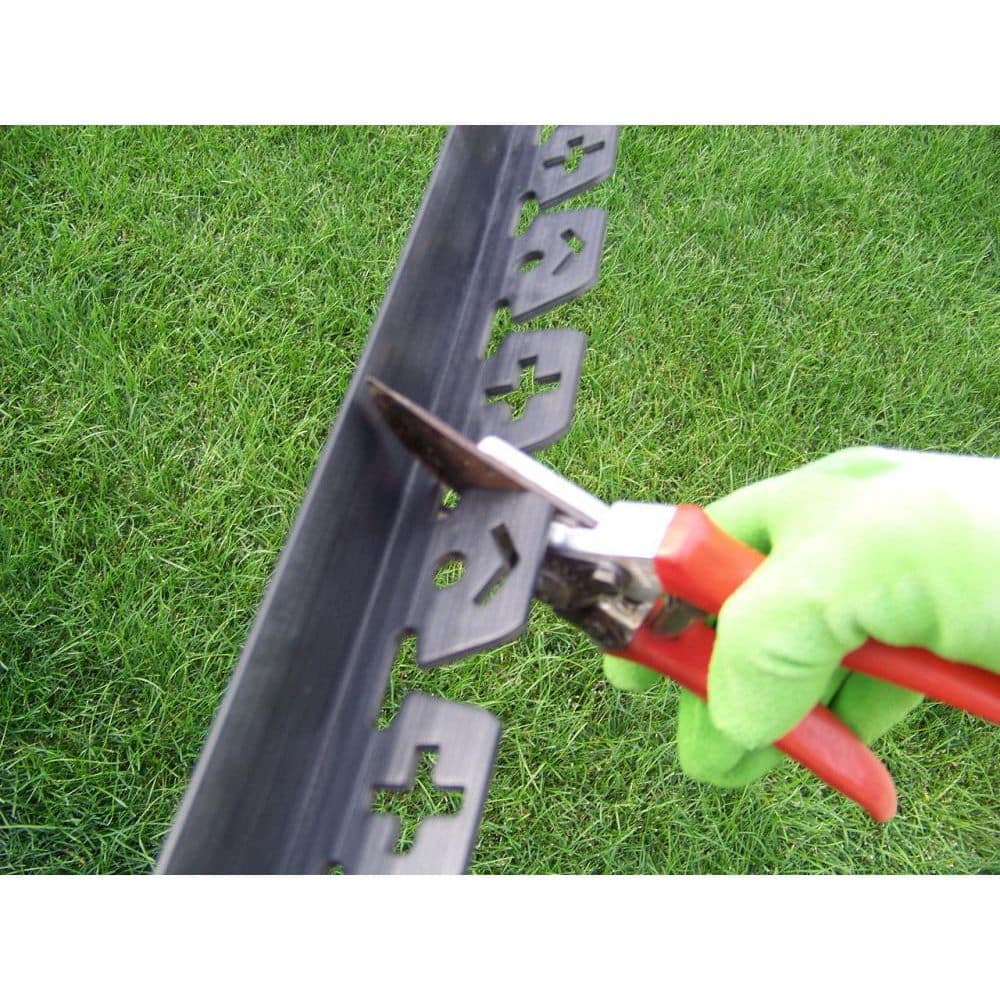 20 ft. Long x 2 in Depth x 1.5 in Height No Dig Edging Polyethylene with Extra Nails - Hercitys