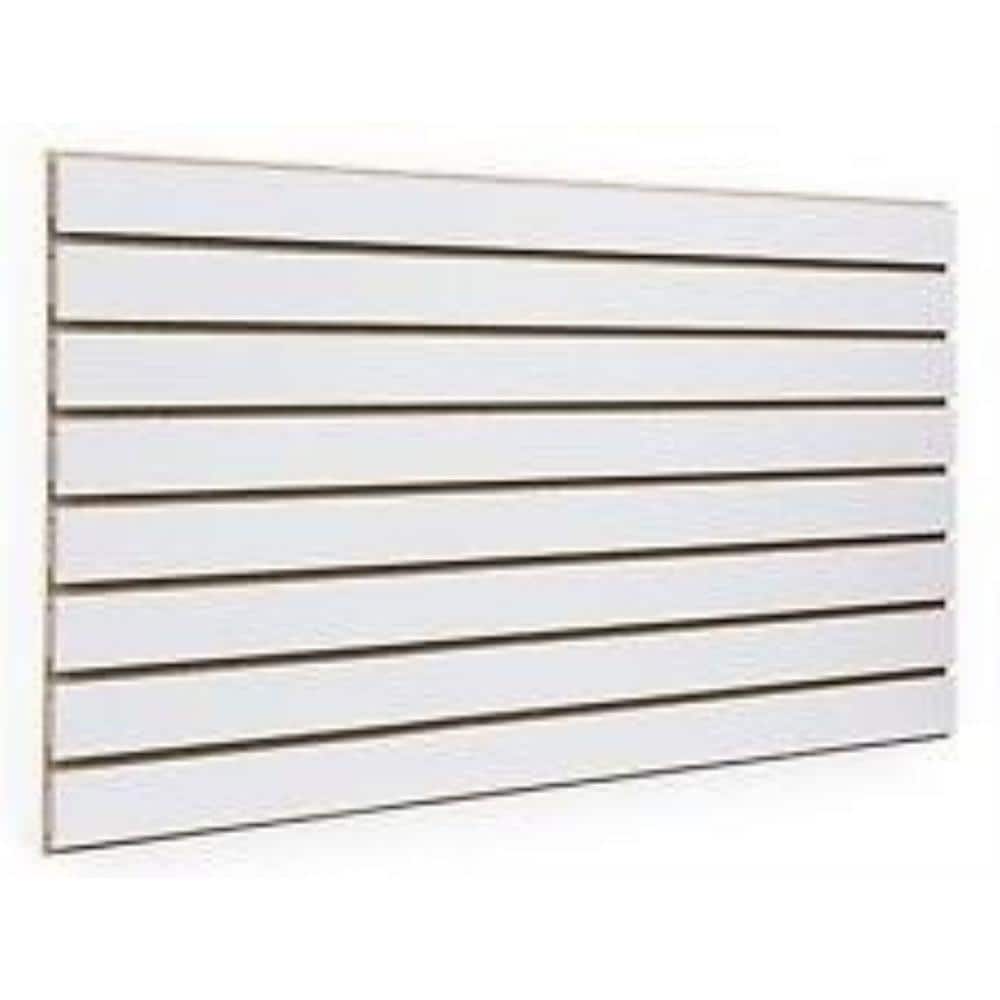 24 in. H x 48 in. L White Slatwall Panels (Set of 2 Panels) - Hercitys