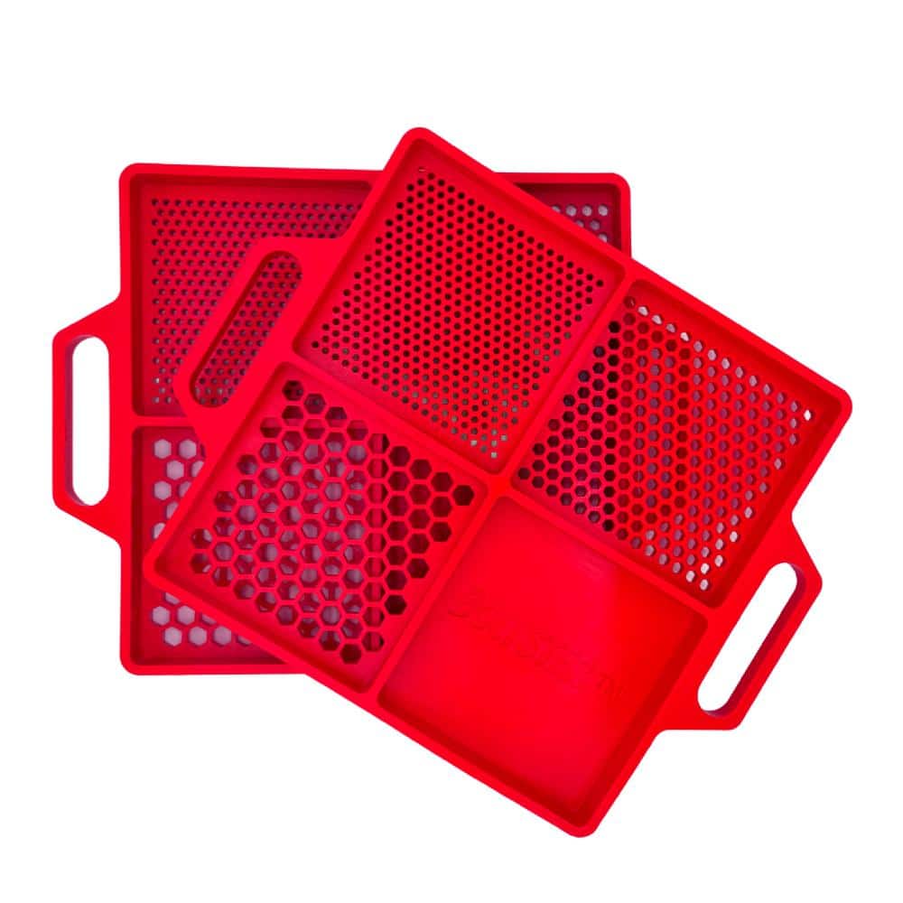 2 Pack Flexible Organizing Tray Red - Hercitys