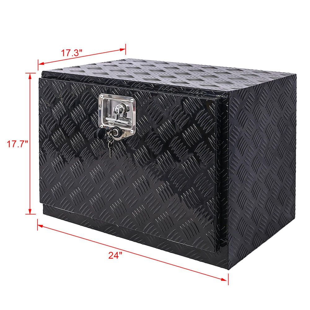 31 Gal. Black Aluminum Deck Box - Hercitys