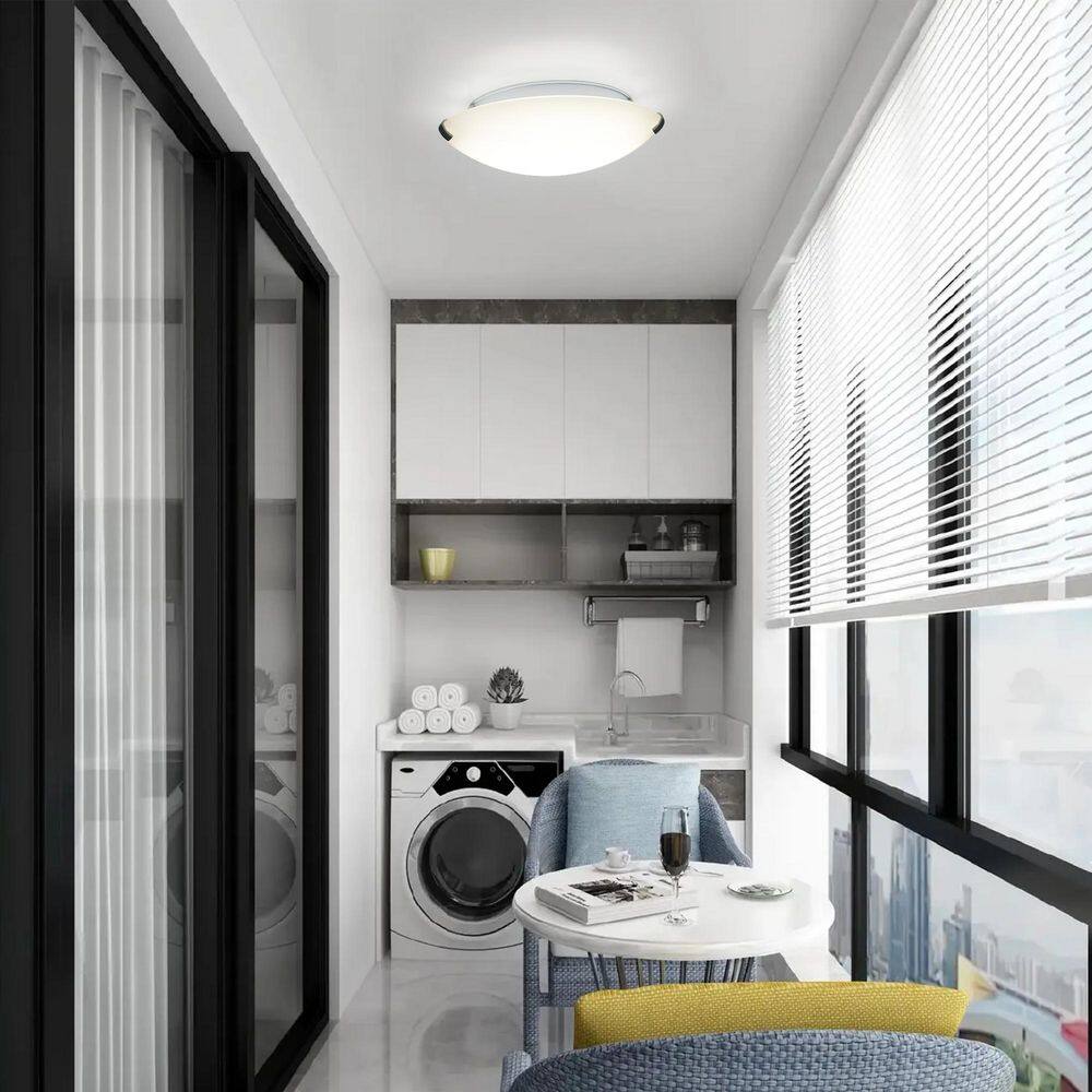 13 in. Dimmable Adjustable CCT Integrated LED Flush Mount with Glass Shade Ceiling Light Fixture (2-Pack) - Hercitys