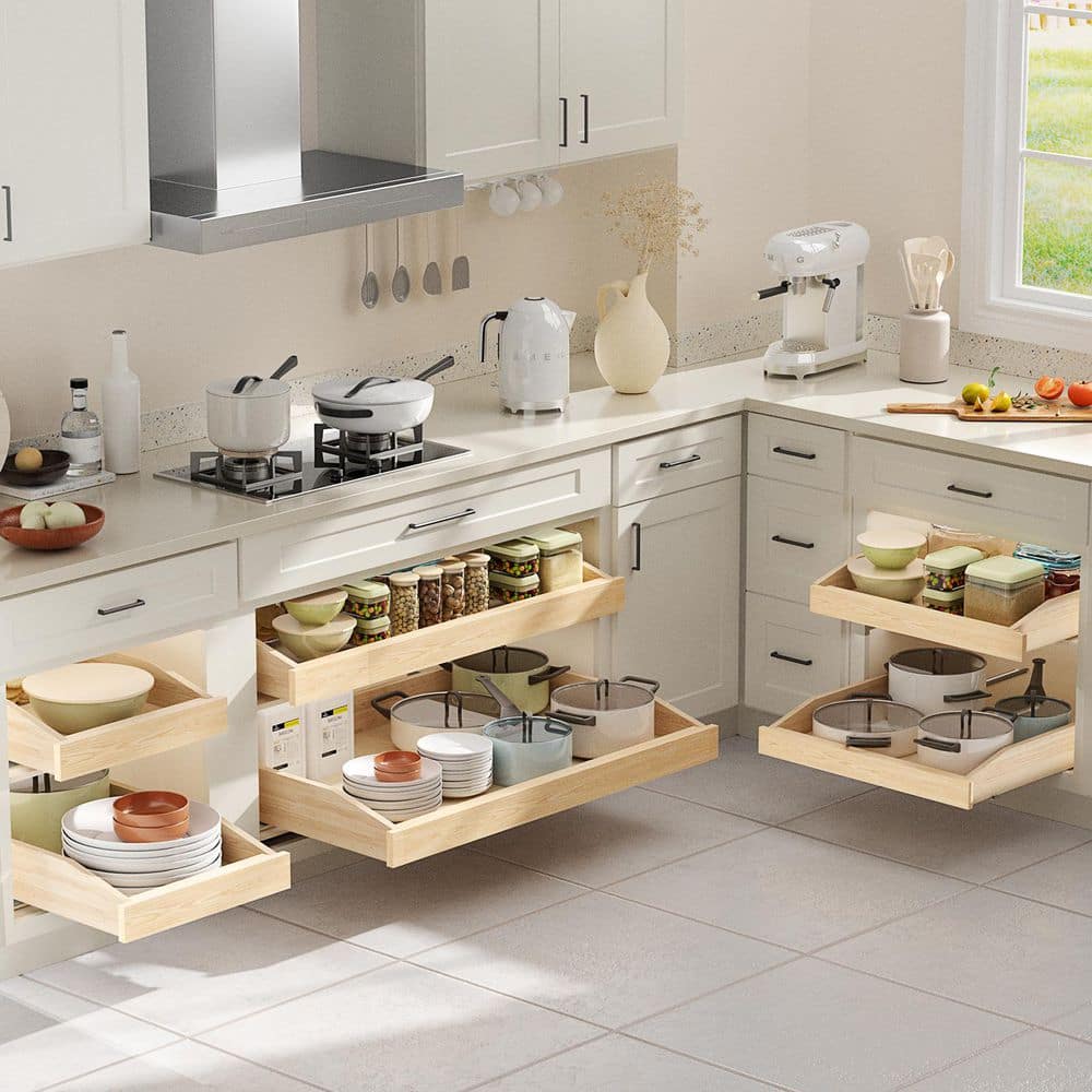 28.5 in. Wood Cabinet Pull Out Drawer with Soft Close - Hercitys