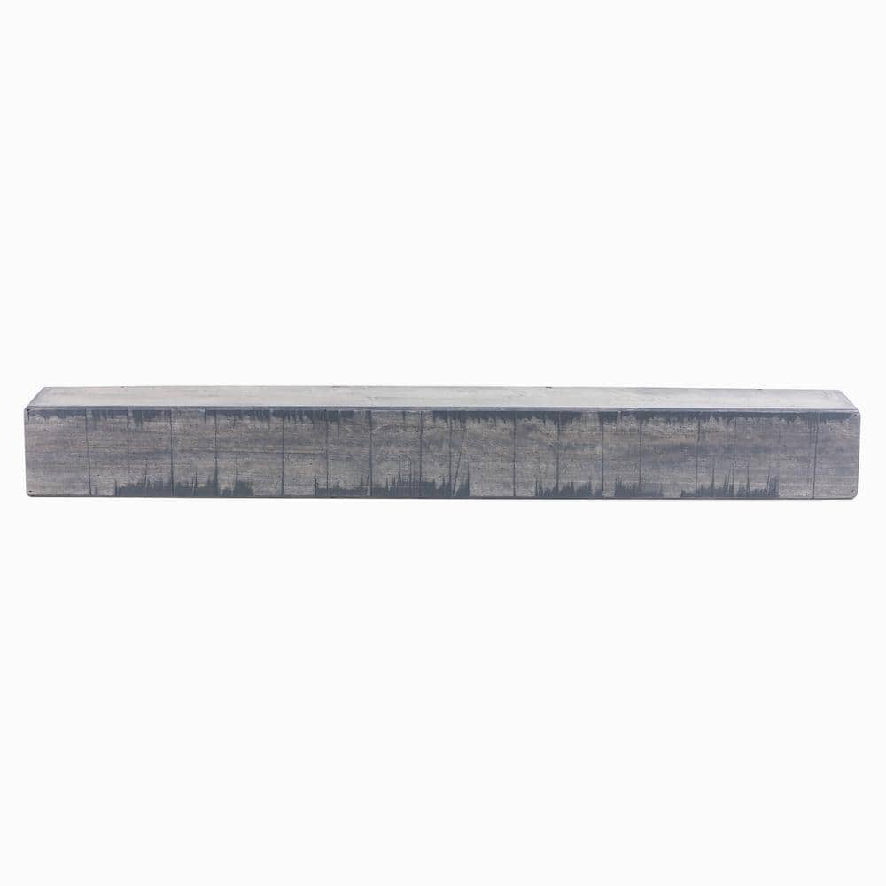 48 in. Rustic Ash Gray Fireplace Shelf Mantel - Hercitys