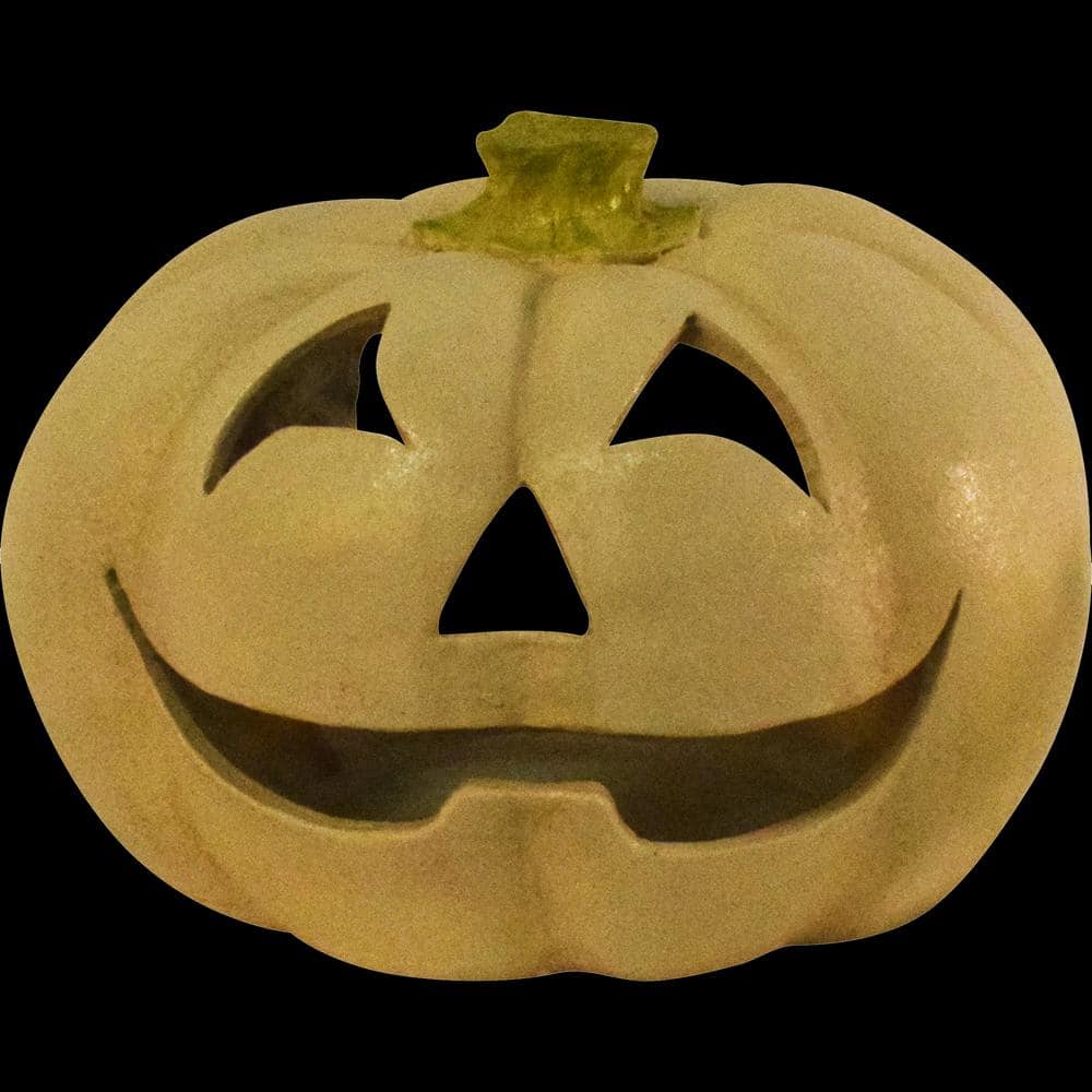 12.5 in. Dia Halloween Tabletop Jack-O-Lantern, Light Orange - Hercitys