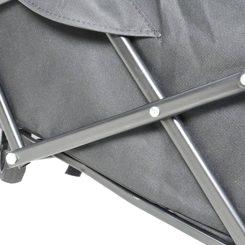 1.5 cu. ft. Steel Garden Cart, Black and Blue - Hercitys