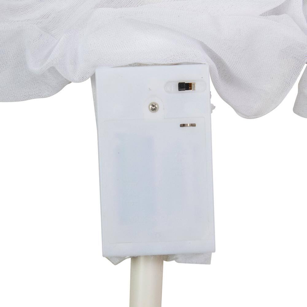 20 in. H Lighted White Ghost Halloween Lawn Stakes (Set of 3) Battery Operated - Hercitys