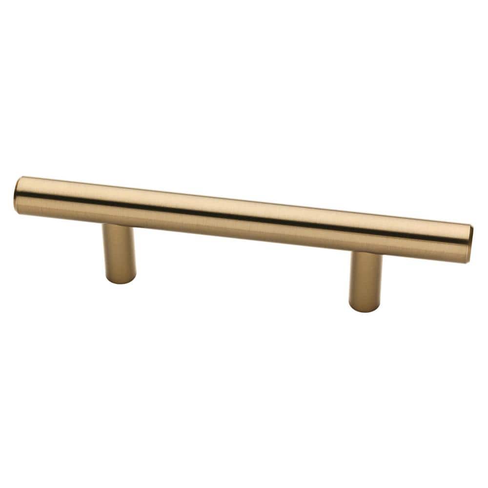 25-Pack Solid Bar 3 in. (76 mm) Modern Champagne Bronze Cabinet Drawer Bar Pulls - Hercitys