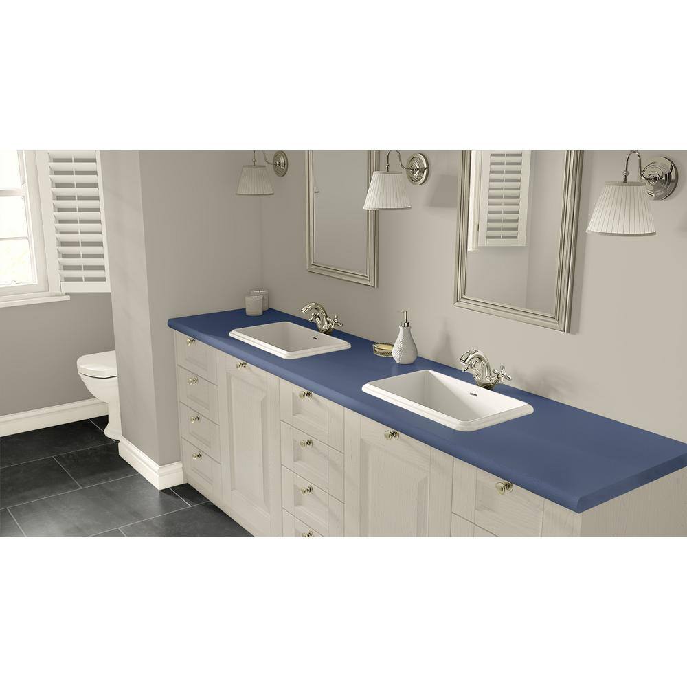 5 ft. x 8 ft. Laminate Sheet in Brittany Blue with Matte Finish - Hercitys