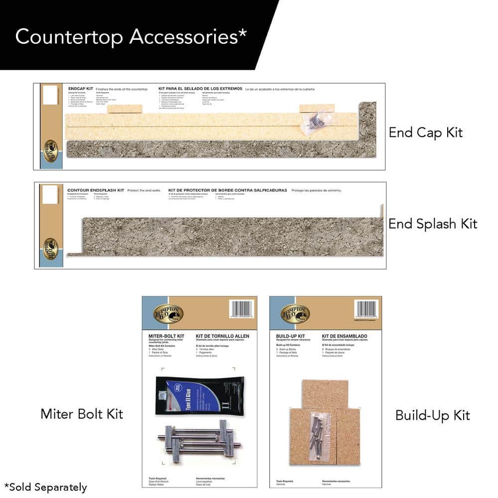 10 ft. Straight Laminate Countertop in Textured Tuscan Romano with Eased Edge and Integrated Backsplash - Hercitys