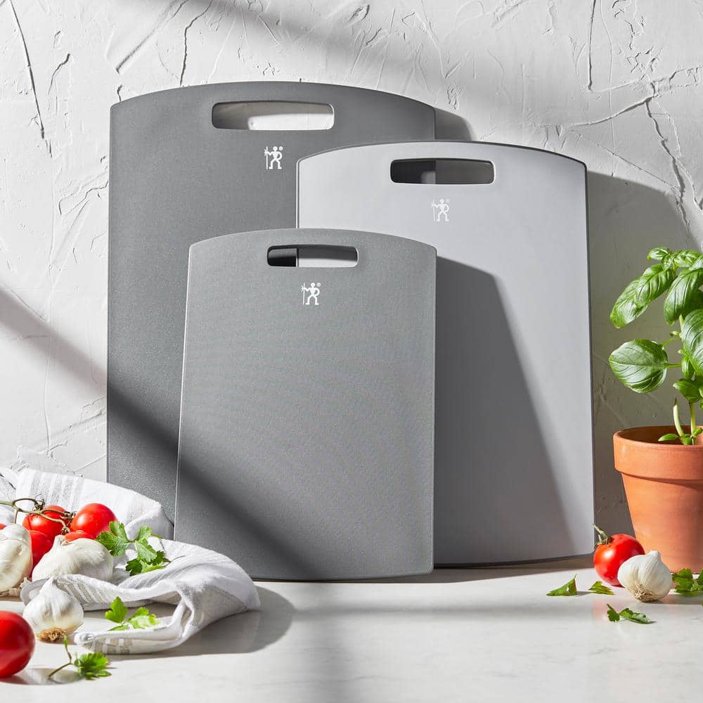 3-pc Plastic Cutting Board Set – Grey - Hercitys