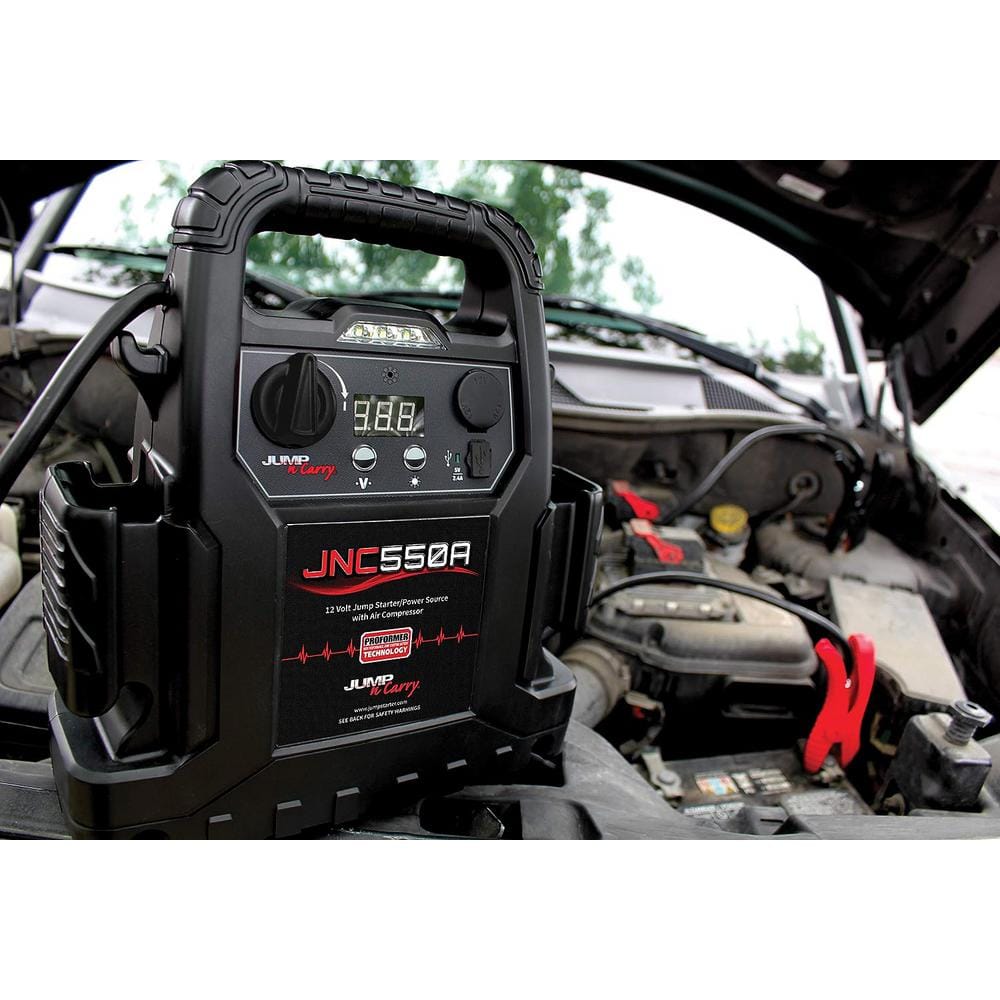 1,100 Peak Amp 12-Volt Jump Starter with Air - Hercitys