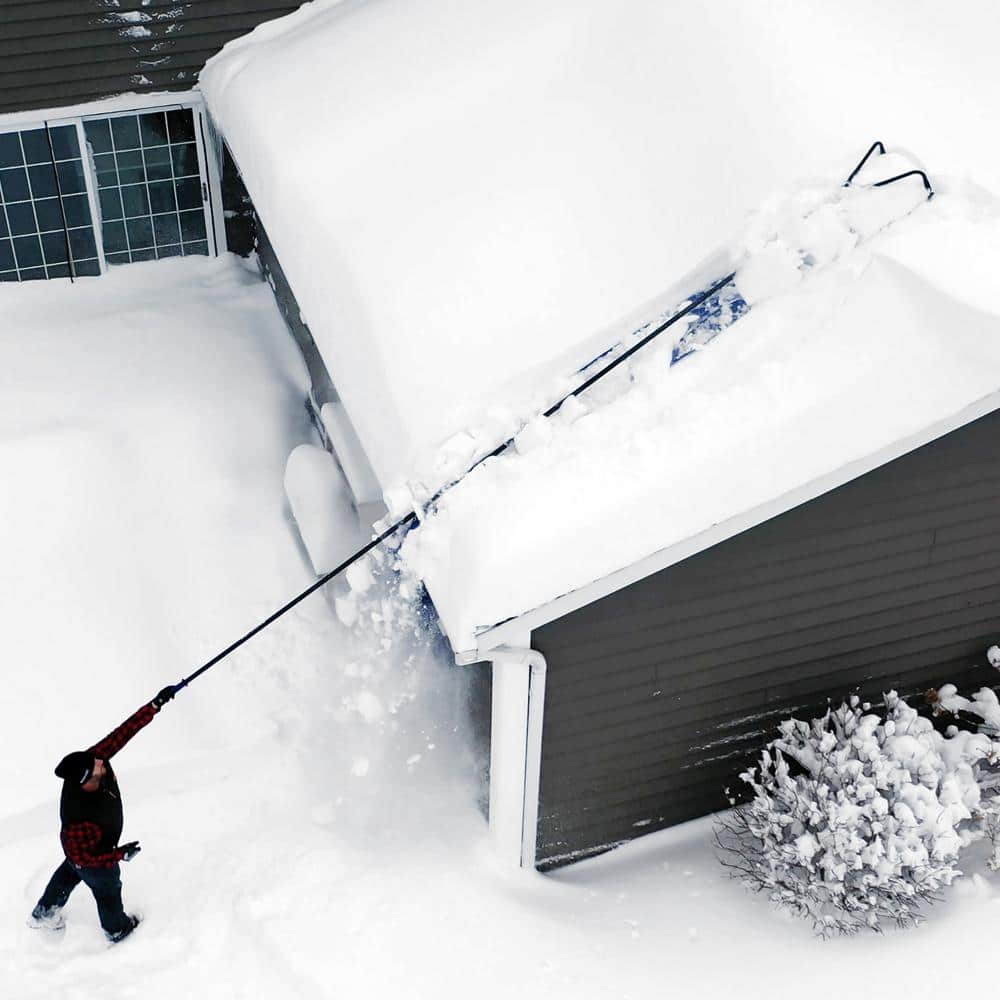 22 ft. Reach Snow Removal Roof Rake with 20 ft. Debris Slide - Hercitys