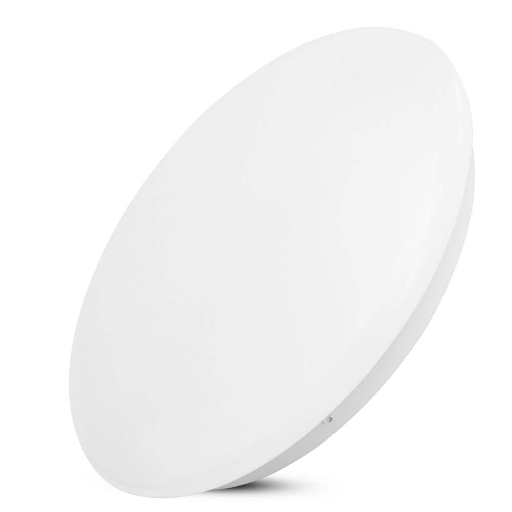 10 in. Integrated LED White Mushroom Flush Mount Ceiling Light 3000K - Hercitys