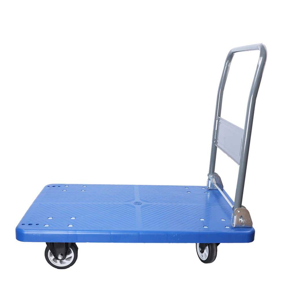 4.8 cu. ft. Upgraded Plastic Garden Cart, 660 lb. Load Capacity Mobile Platform Cart, Store, Warehouse Cargo Handling - Hercitys