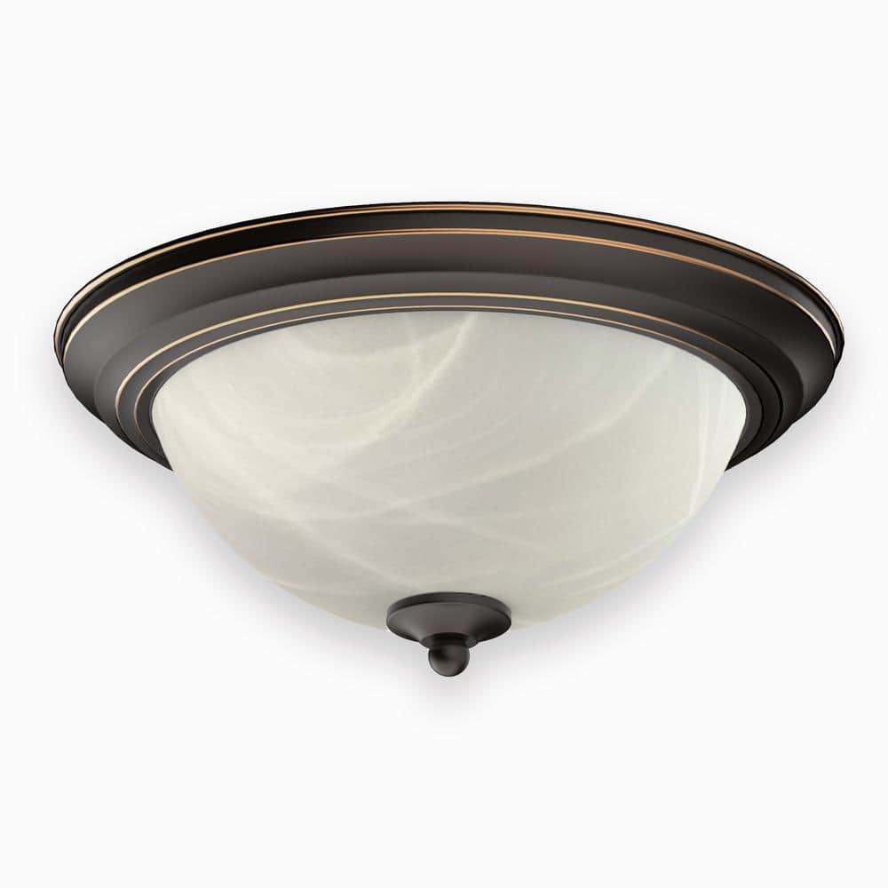 13 in. LED Ceiling Light Flush Mount Pavilion Light Fixture Bronze For Kitchen Bedroom Laundry 3000K - Hercitys