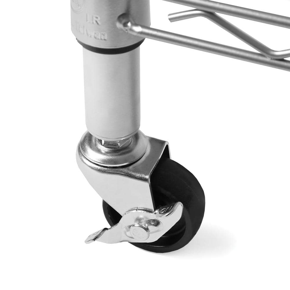 4-Tier Steel Wire Shelving System in Silver (36 in. W x 14 in. D x 56.5 in. H) - Hercitys