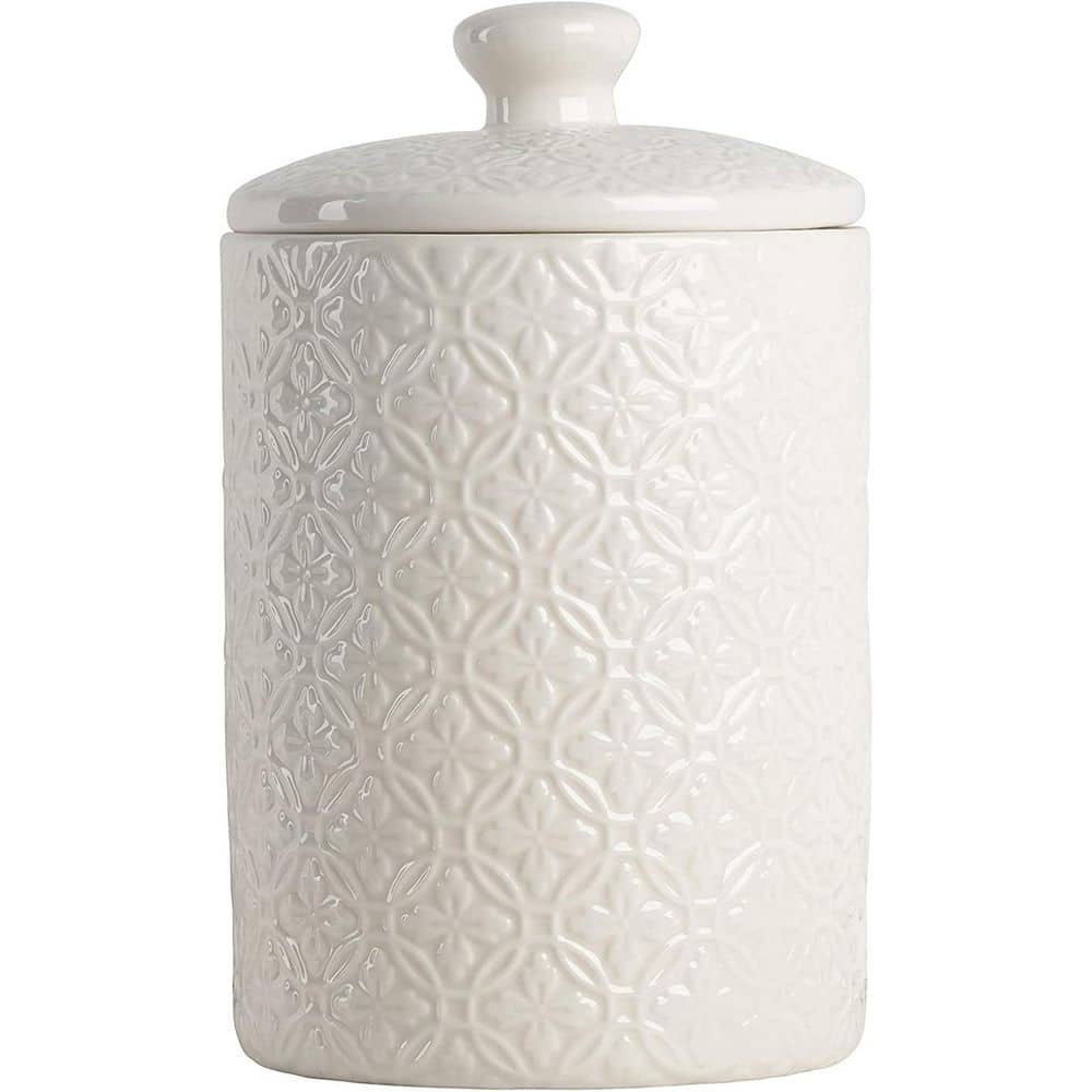 3 Piece Set Ceramic 10 Strawberry Street Kitchen Canister in Hampton White - Hercitys