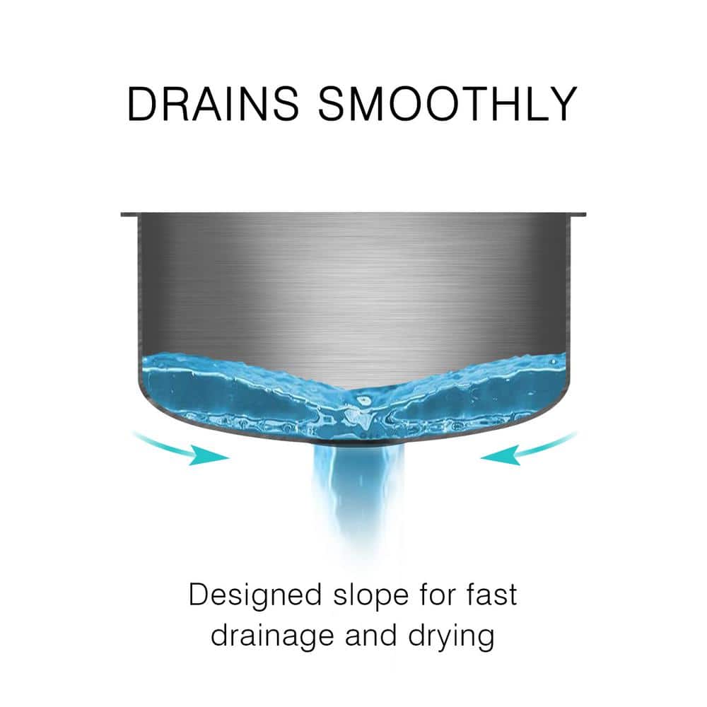 18-Gauge Stainless Steel 18 in. Single Bowl Undermount Kitchen Sink with Bottom Grid - Hercitys