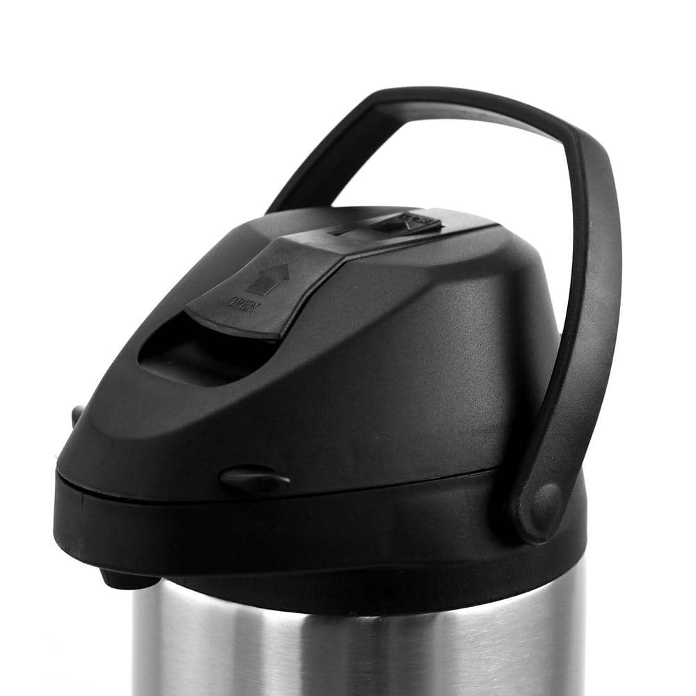 0.7 Gal. Stainless Steel Air Pot Hot Water Dispenser with Single Touch Lever - Hercitys