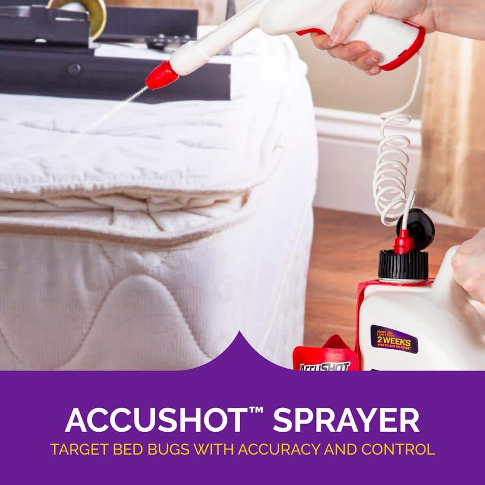 1 Gal. Ready-to-Use Bed Bug and Flea Killer Treatment with Egg Kill AccuShot Sprayer - Hercitys