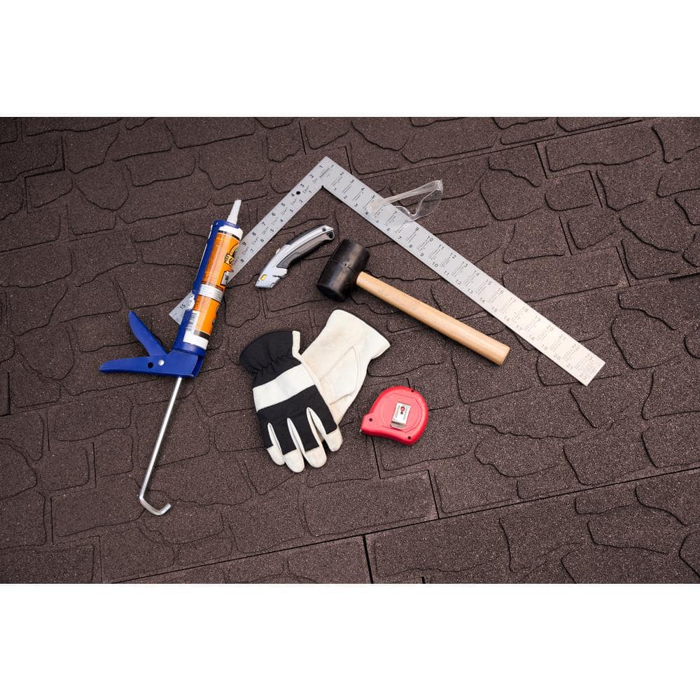 24 in. x 12 in. x 5/8 in. Brown Interlocking Dual-Sided Rubber Paver (9-Pack) - Hercitys