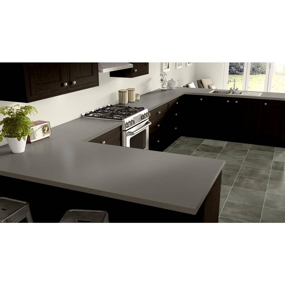 5 ft. x 12 ft. Laminate Sheet in Pewter Mesh with Standard Fine Velvet Texture Finish - Hercitys