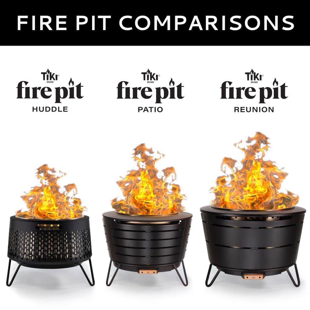 20 in. Smokeless Wood Burning Huddle Fire Pit with Stand, Removable Ash Pan and Weather Resistant Cover - Hercitys