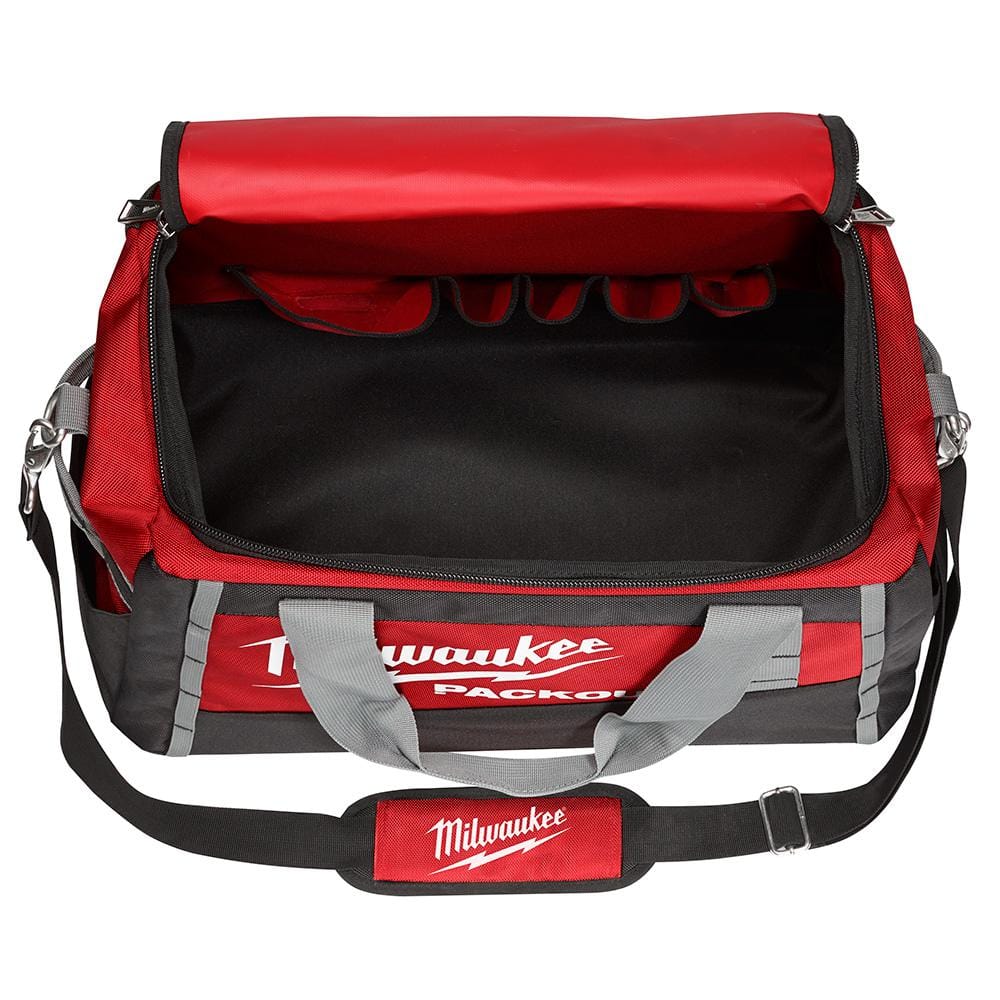 20 in. PACKOUT Tool Bag/Tote with Fastback Folding Utility Knife Set (2-Pack) - Hercitys