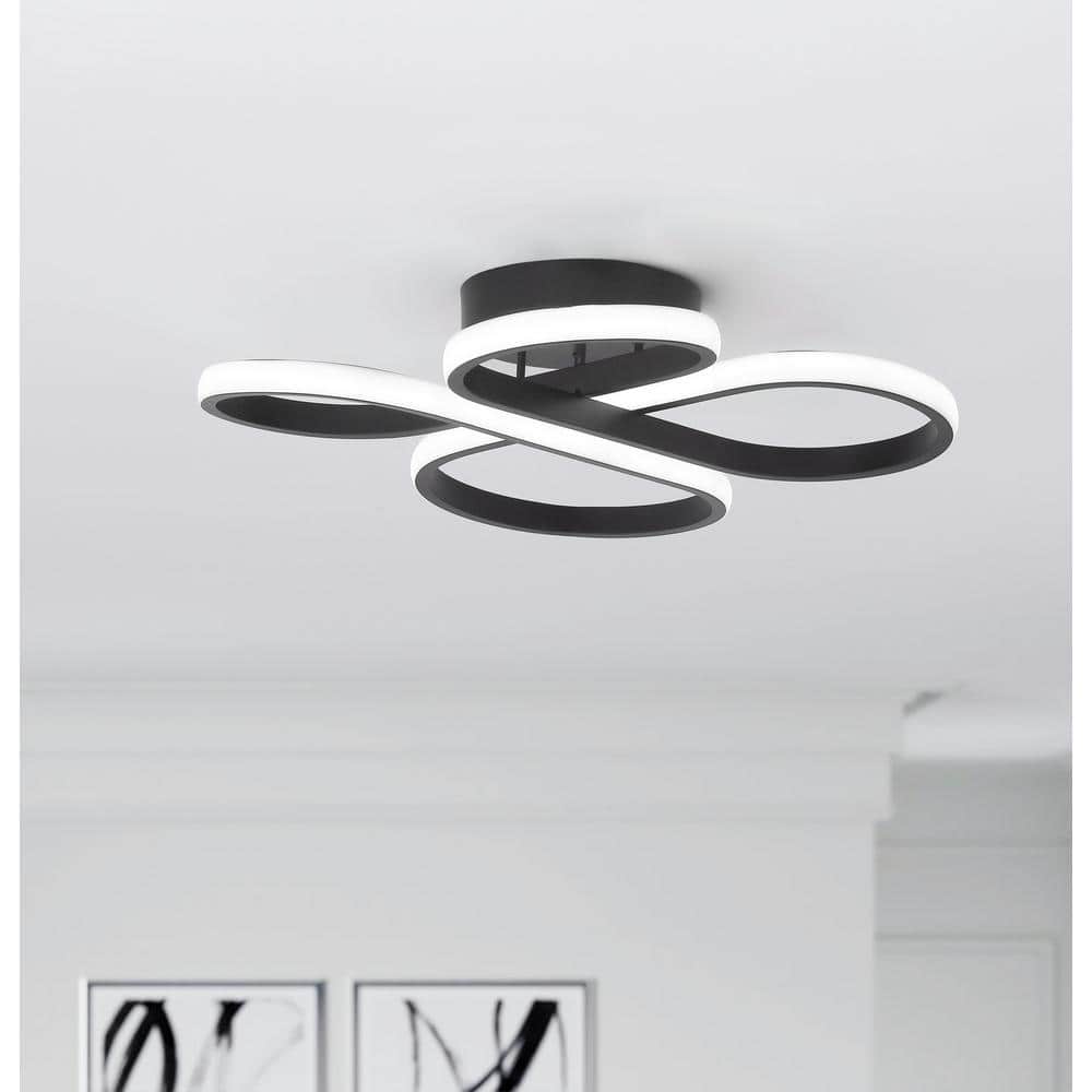 20.47 in. 1-Light Modern Linear Integrated LED Flush Mount Ceiling Lighting Fixtures - Hercitys