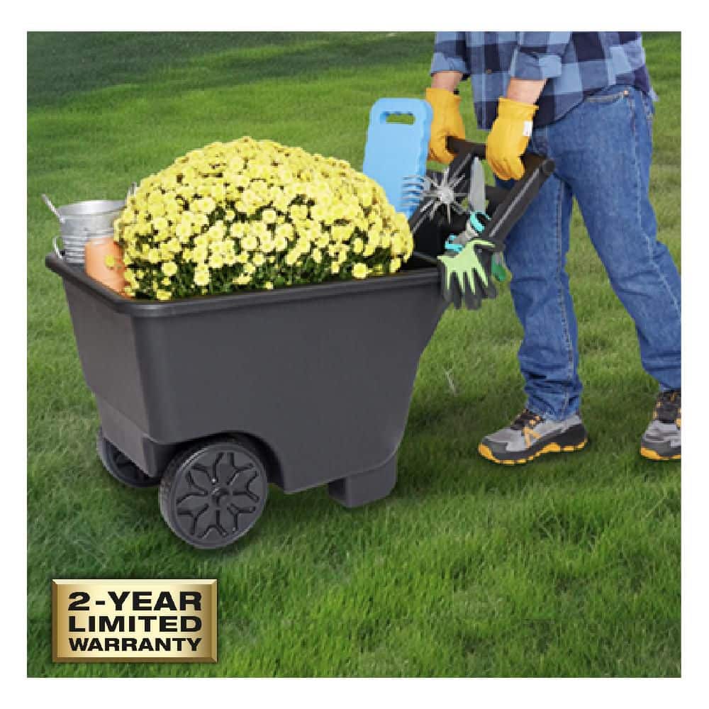 4.5 cu. ft. Heavy Duty Plastic Rust Resistant Garden Cart - Hercitys