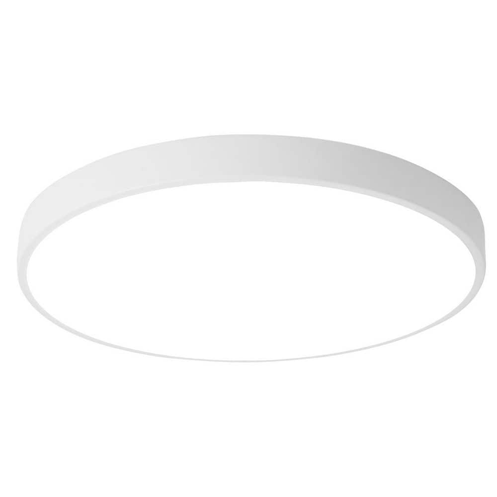 19.69 in. 24-Watt LED Ceiling Light Round Flush Mount Close to Ceiling Light (White) - Hercitys