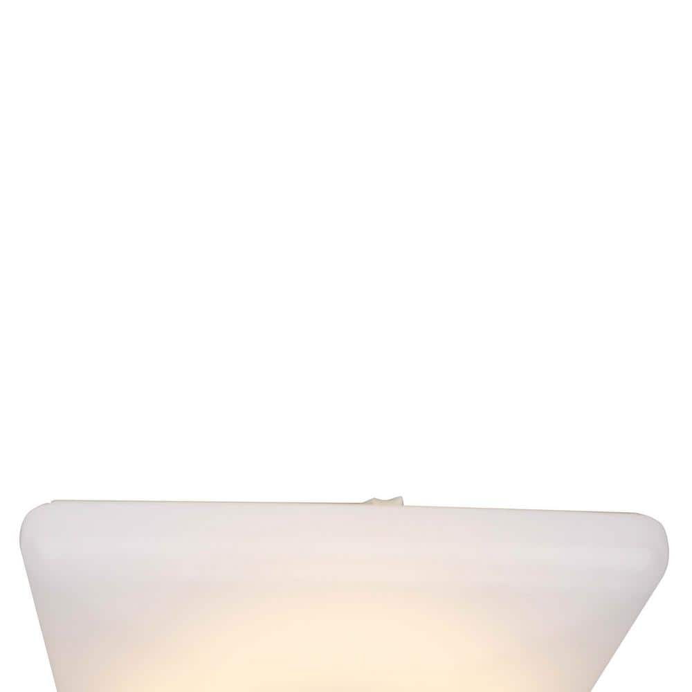 1-Light Integrated LED Flush Mount Ceiling Light in White - Hercitys
