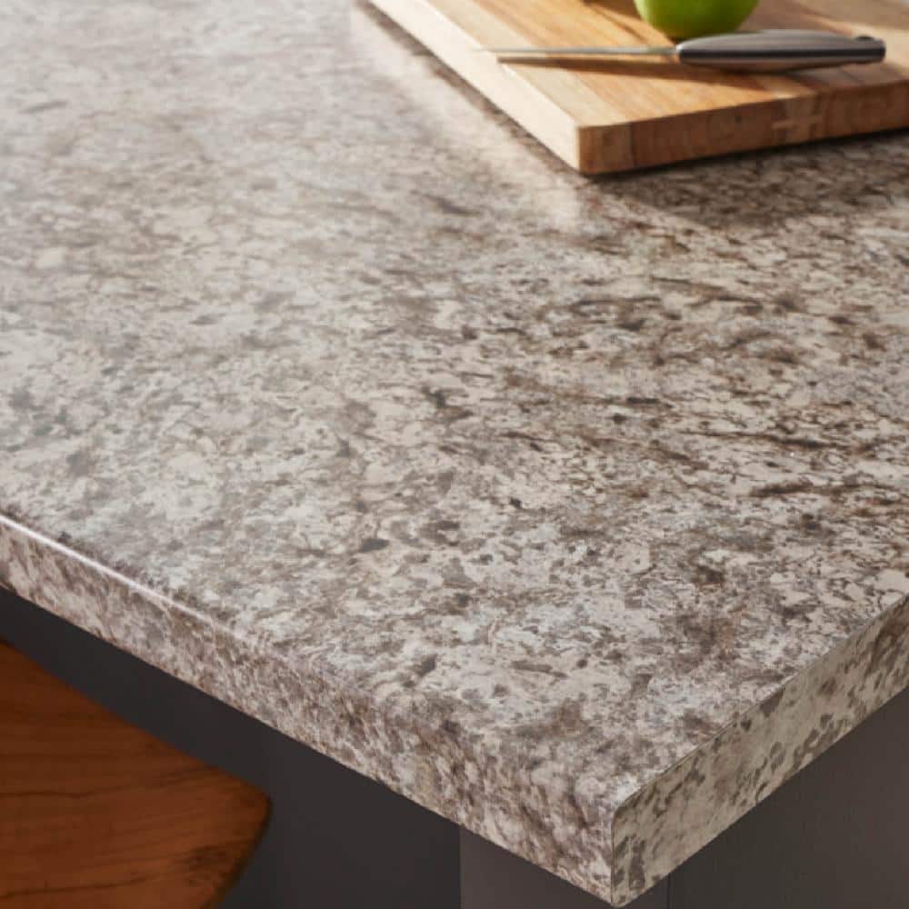 10 ft. Straight Laminate Countertop in Textured Tuscan Romano with Eased Edge and Integrated Backsplash - Hercitys