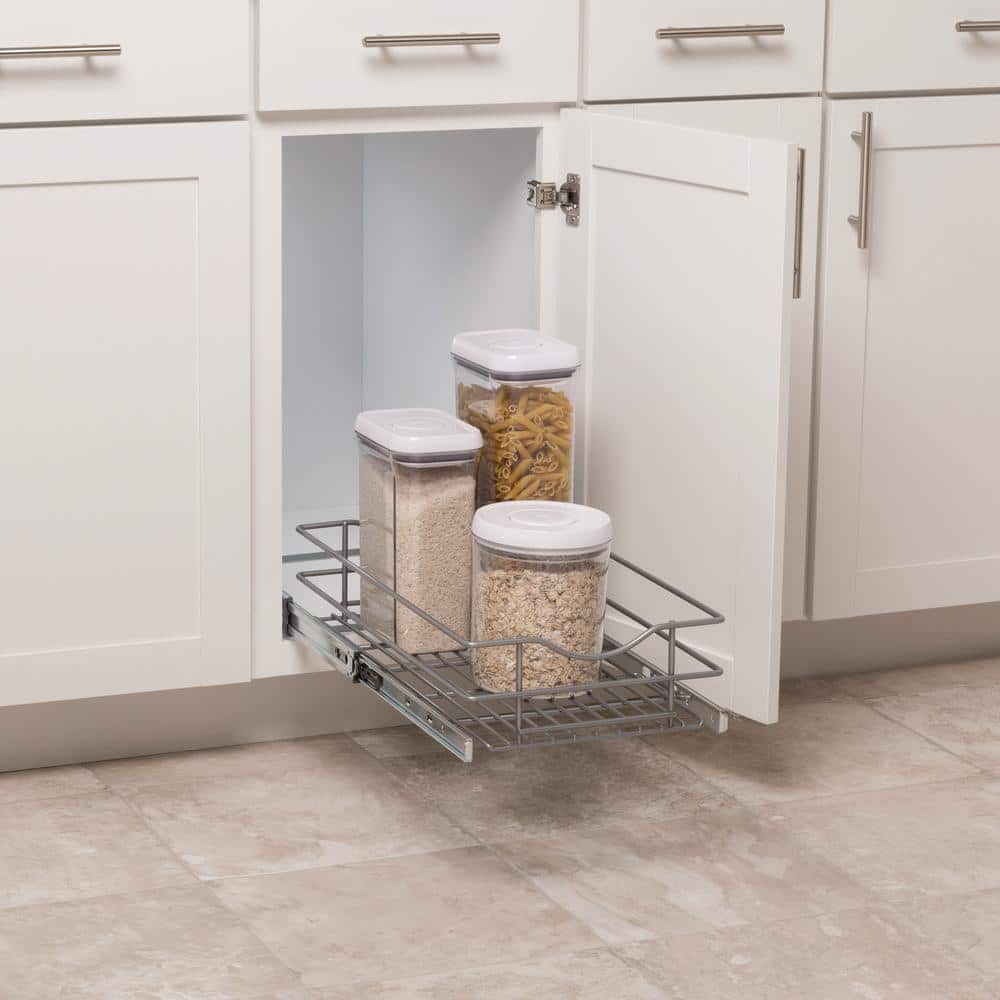 11 in. Single Tier Wire Soft-Close Pullout Basket - Hercitys