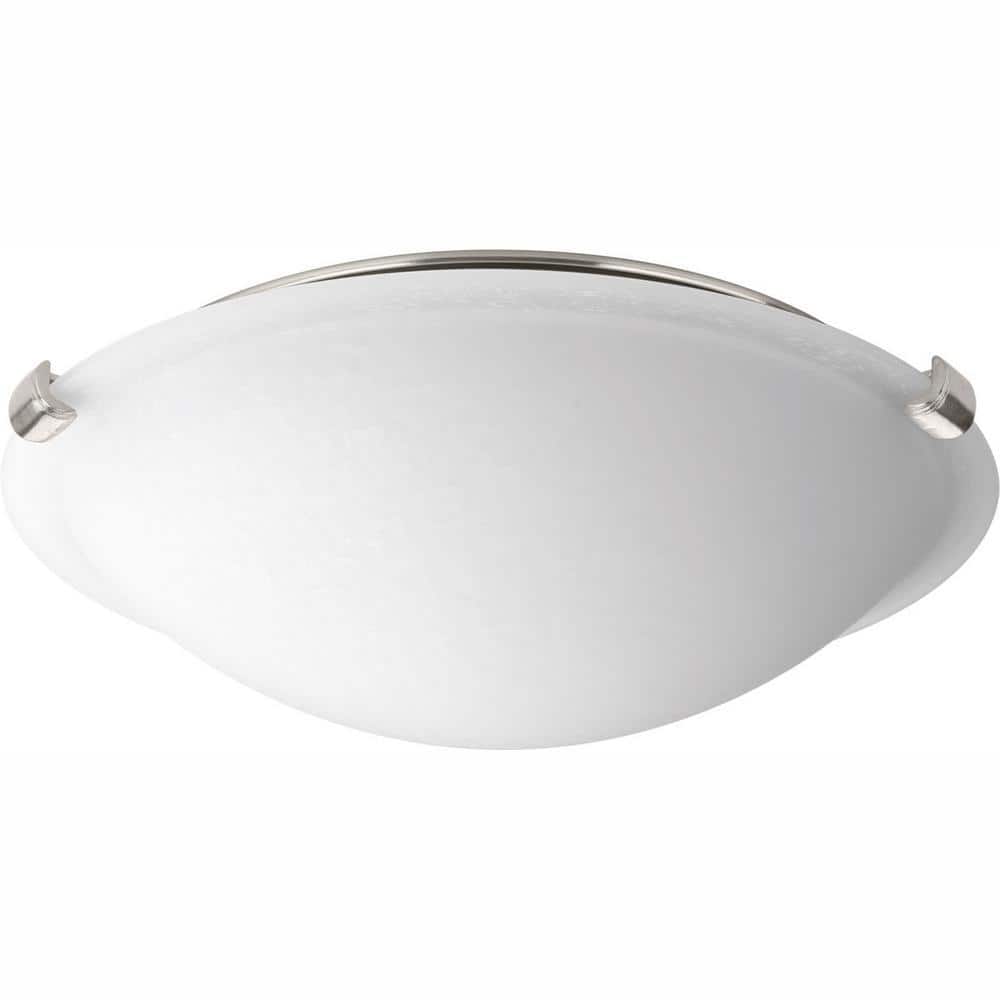 12 in. Dome Collection 20-Watt Brushed Nickel Integrated LED Flush Mount - Hercitys