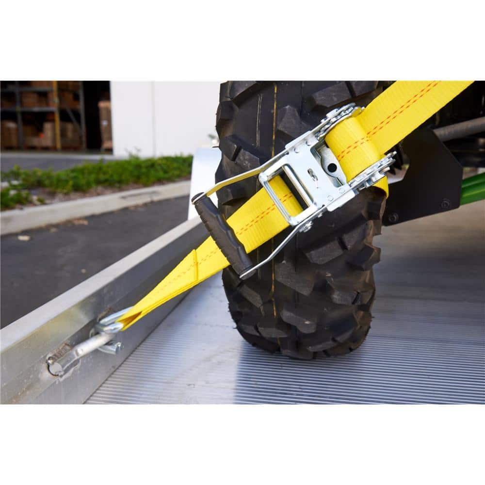 2 in. x 16 ft. 3333 lbs. Heavy-Duty Ratchet Tie Down Strap (4-Pack) - Hercitys
