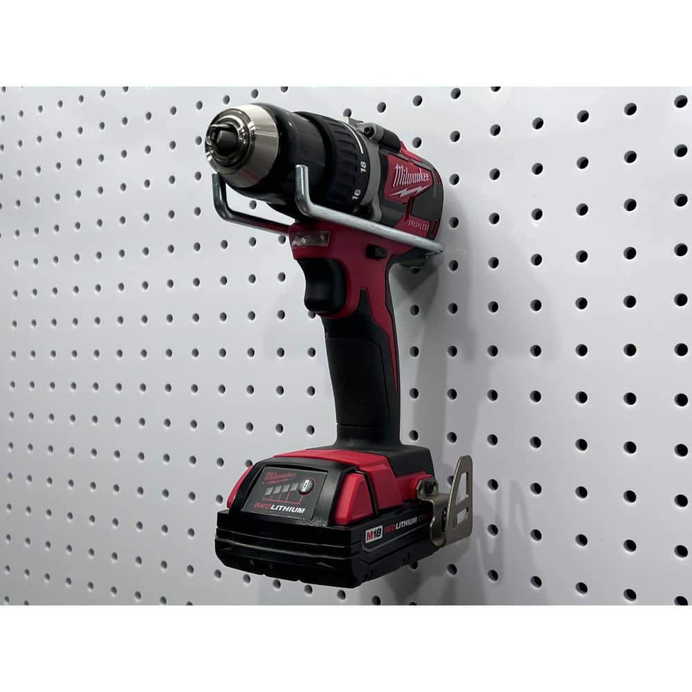 5-3/4 in. Double Rod 80 Degree Bend 1/4 in. Dia Zinc Plated Steel Pegboard Hook (10-Pack) - Hercitys