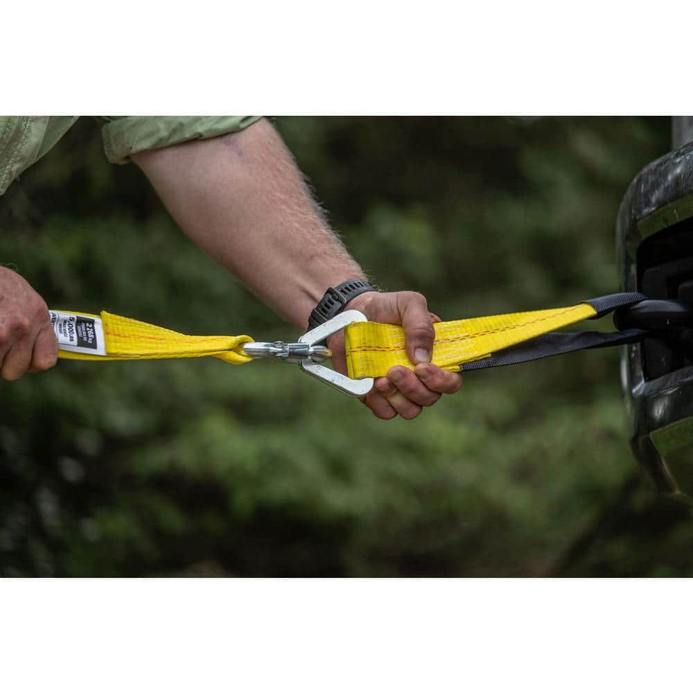 25 ft. x 2 in. Heavy-Duty Tow Strap with Hooks - Hercitys