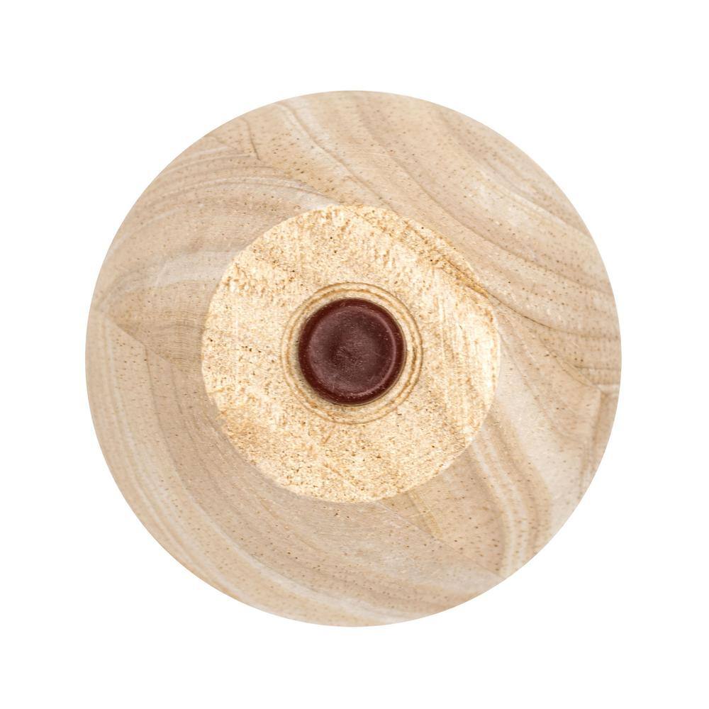 5-1/2 in. x 3-1/4 in. Unfinished Solid Hardwood Round Bun Foot (4-Pack) - Hercitys