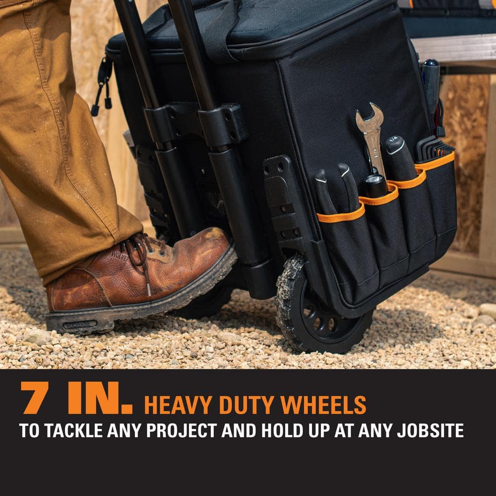 17 in. 64 Pocket Professional Grade Rolling Tool Bag - Hercitys
