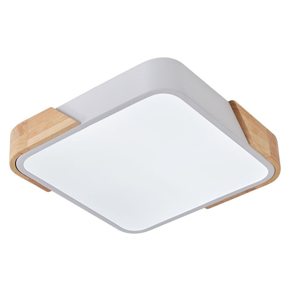 15.74 in. 1-Light Classic LED Flush Mount Ceiling Light 36-Watt White Ceiling Lighting Fixtures for Living Room Kitchen - Hercitys