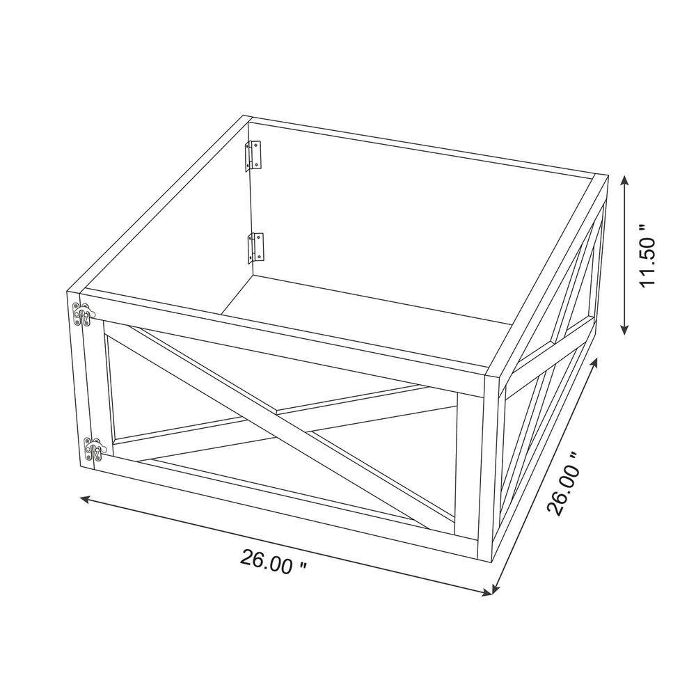 26 in. L Red Wooden Tree Collar(KD) - Hercitys