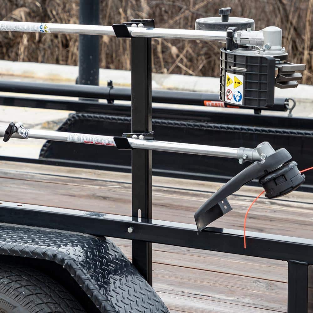 2-Position Trimmer Edger Rack Holder Open Landscape Trailer - Hercitys