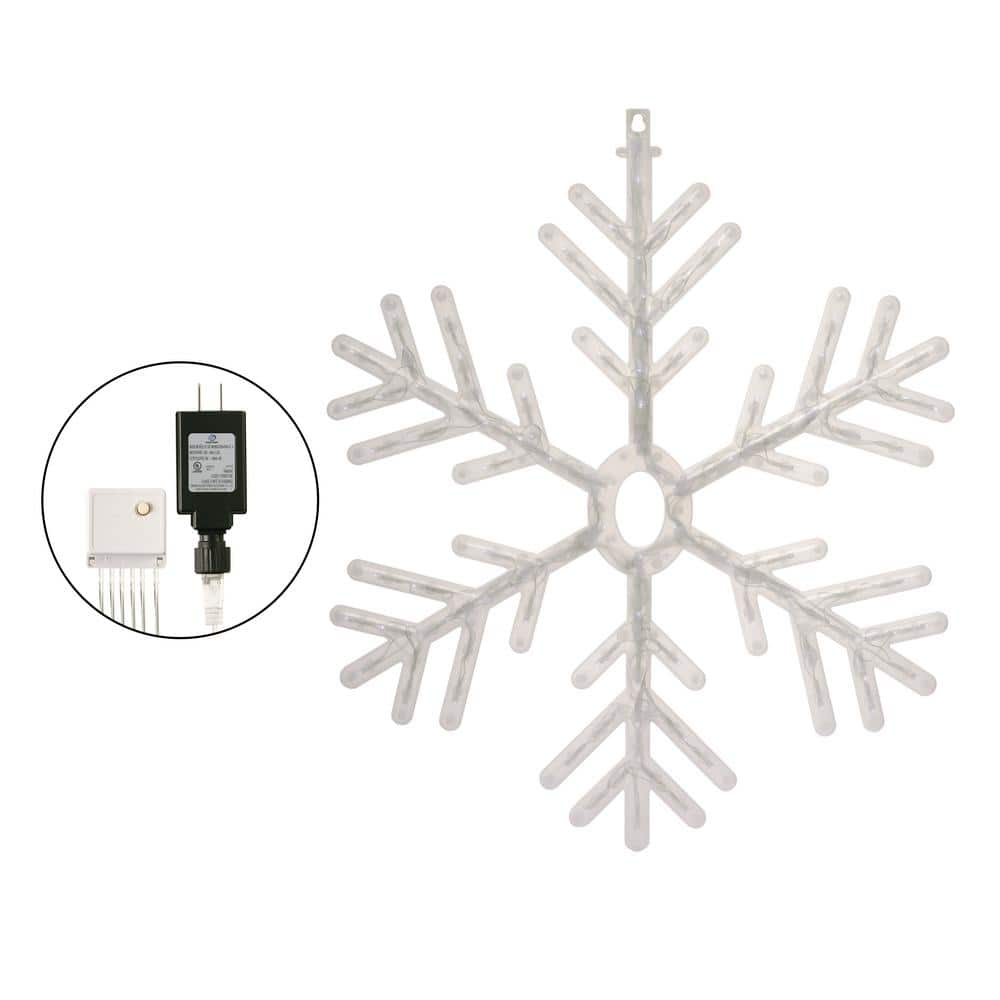 24 in. Tall Hanging Snowflake with LED Lights - Hercitys