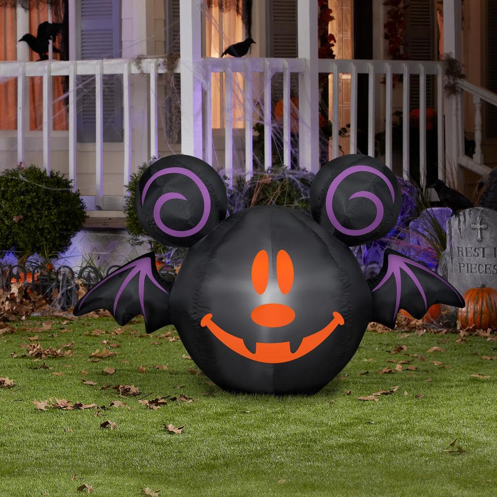 3 ft. Tall Airblown-Mickey Jack-O-Lantern Bat-SM-Disney - Hercitys