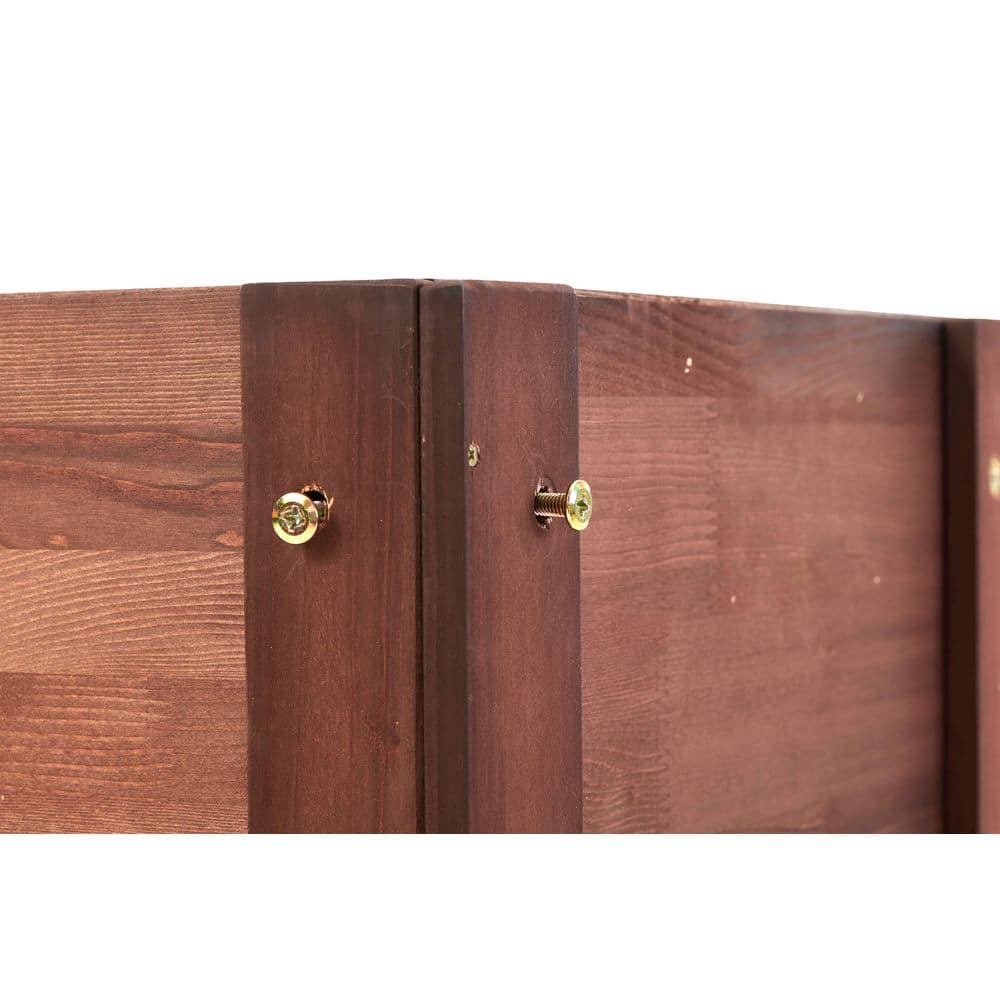 29 in. W x 14 in. D x 8.5 in. H Coffee Solid Wood Raised Garden Bed, Raised Planter Box - Hercitys