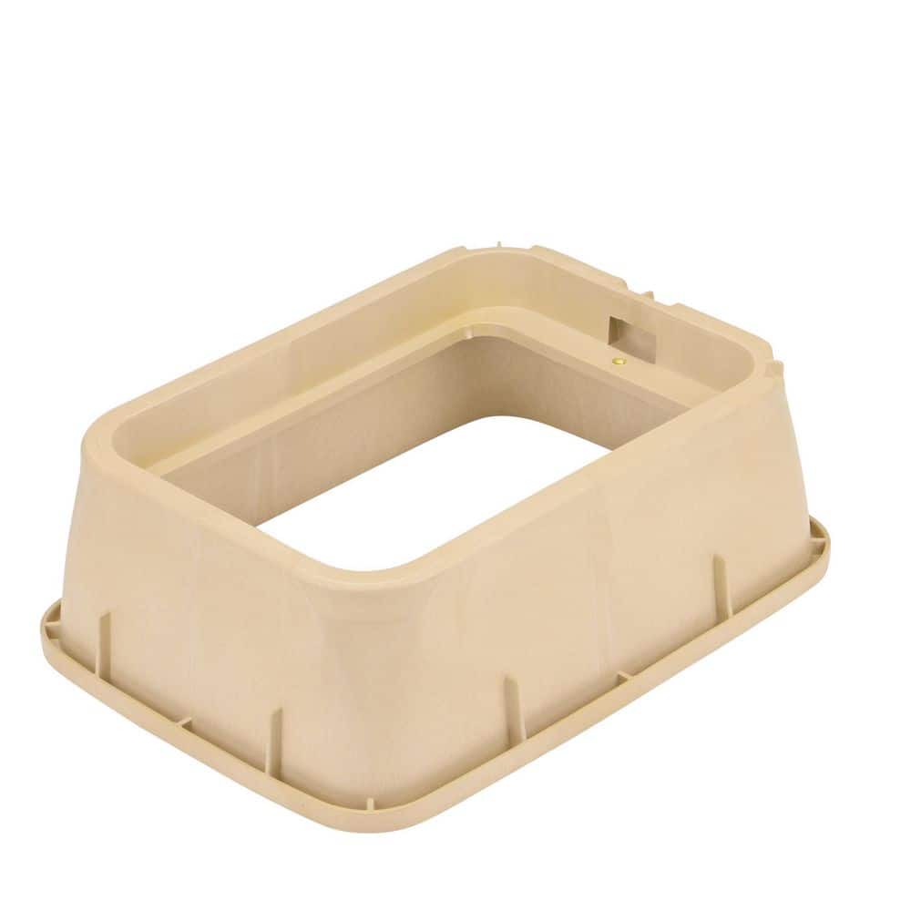 14 in. X 19 in. Rectangular Standard Series Valve Box Extension & Cover, 6-3/4 in. Height, Sand Box, Sand ICV Cover - Hercitys